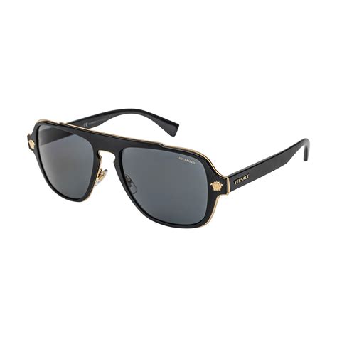 versace black polarized sunglasses|More.